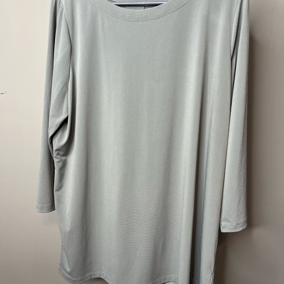 Susan Graver Soft Gray Long Sleeve Tunic Top Size XL EUC - Great Base Layer - Picture 1 of 4